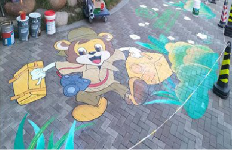 盘州夏季画地面彩绘会遇到的问题