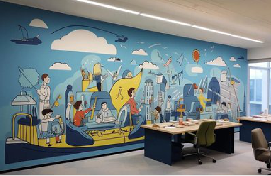 盘州办公室墙绘的特点。