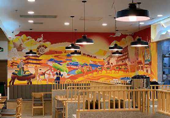 盘州商业空间彩绘介绍。