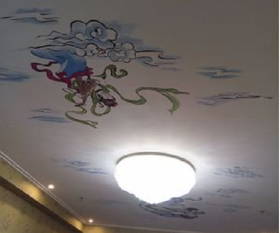 盘州如何快速绘制天花板上的手绘墙？