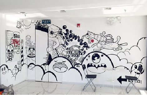 盘州手绘墙并非传统涂鸦。